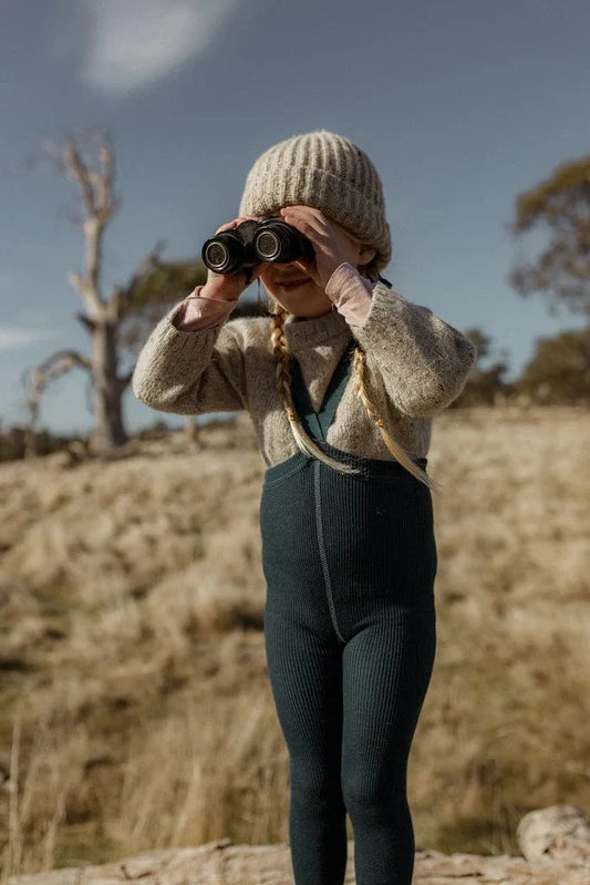 Wooly Footless Tights Blue Sapphire