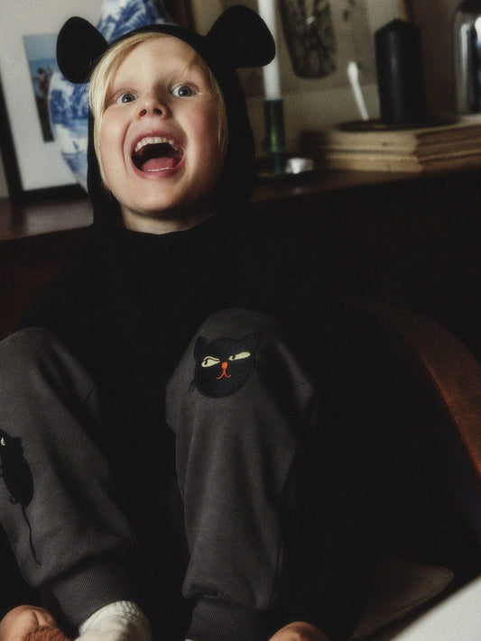 Mini Rodini Cat And Rat Embroidered Sweatpants