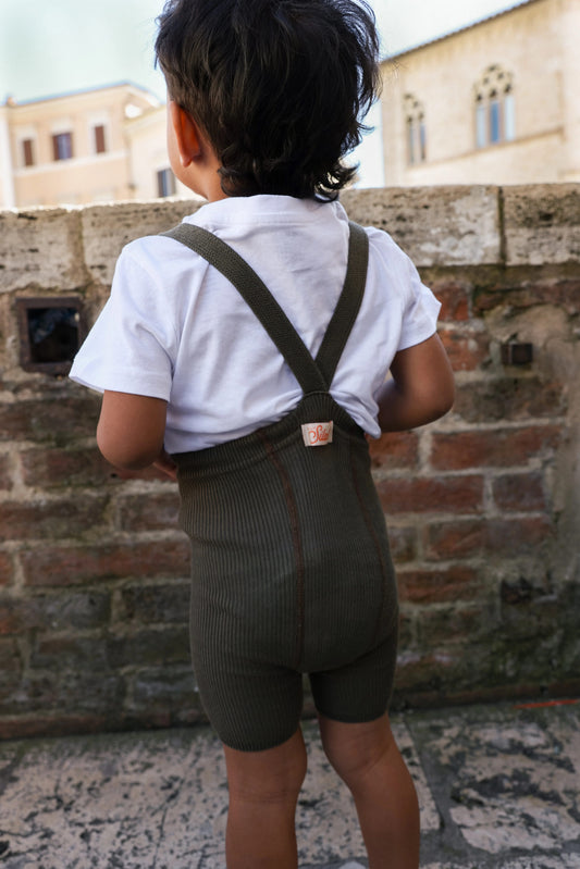 Shorty Cotton Tights Seaweed Brown