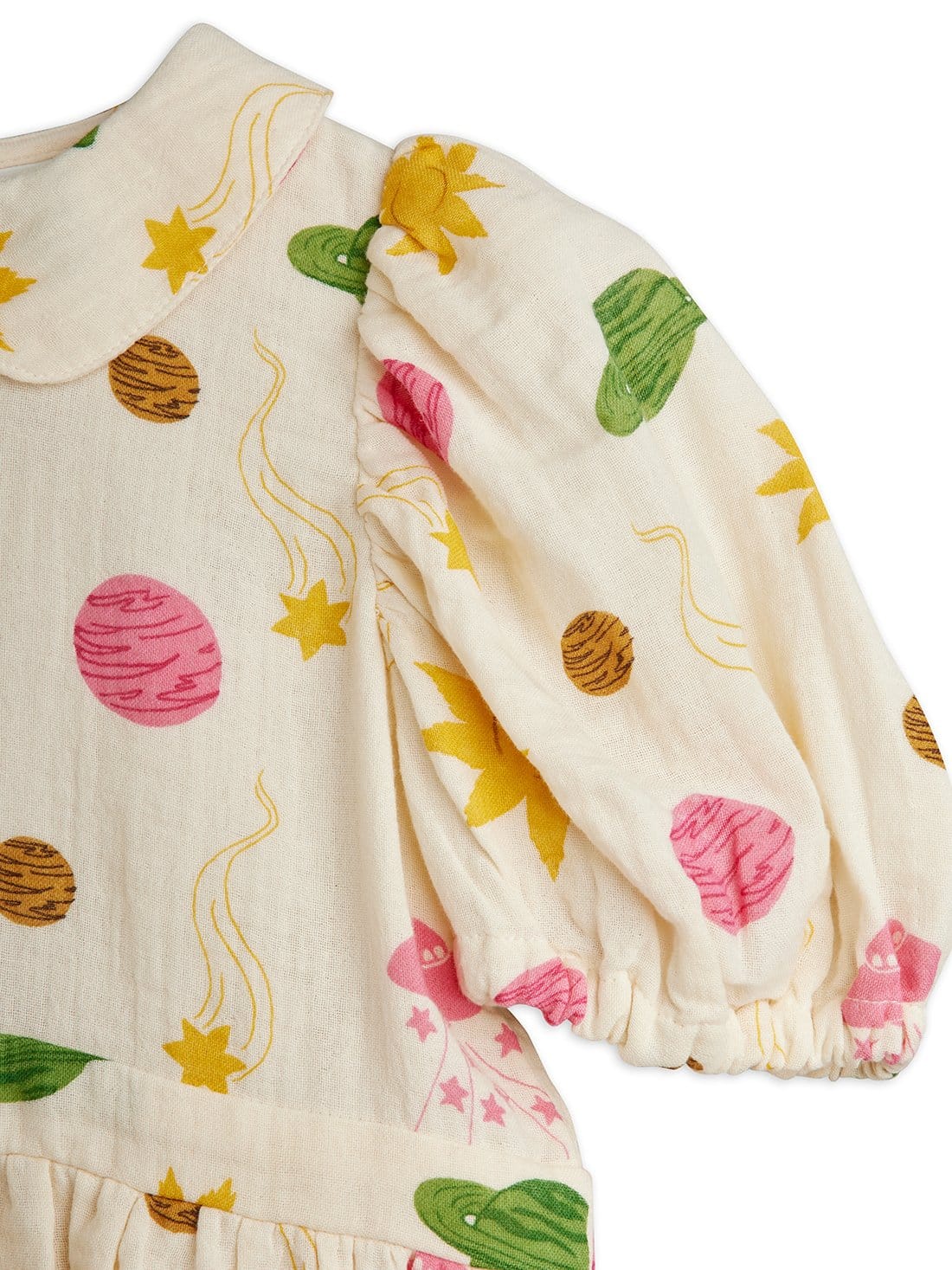 Space Muslin Woven Short Sleeve Dress