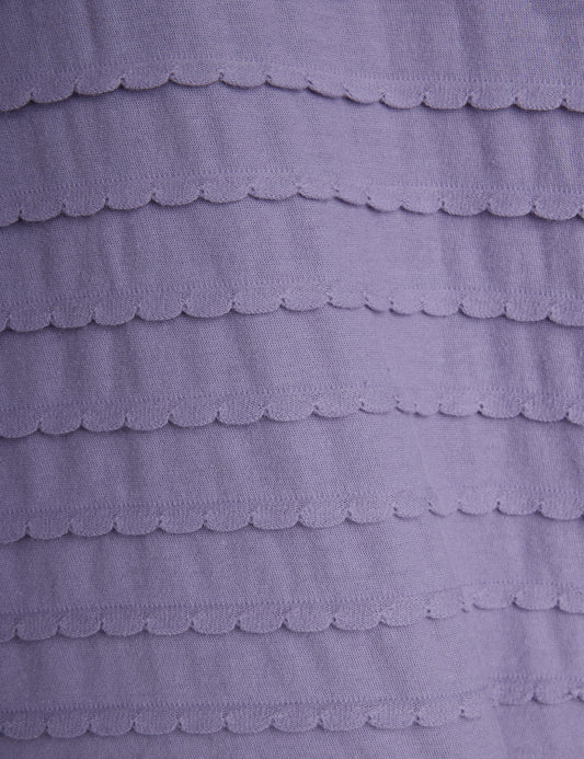 Textured Frill Long Sleeve Shirt