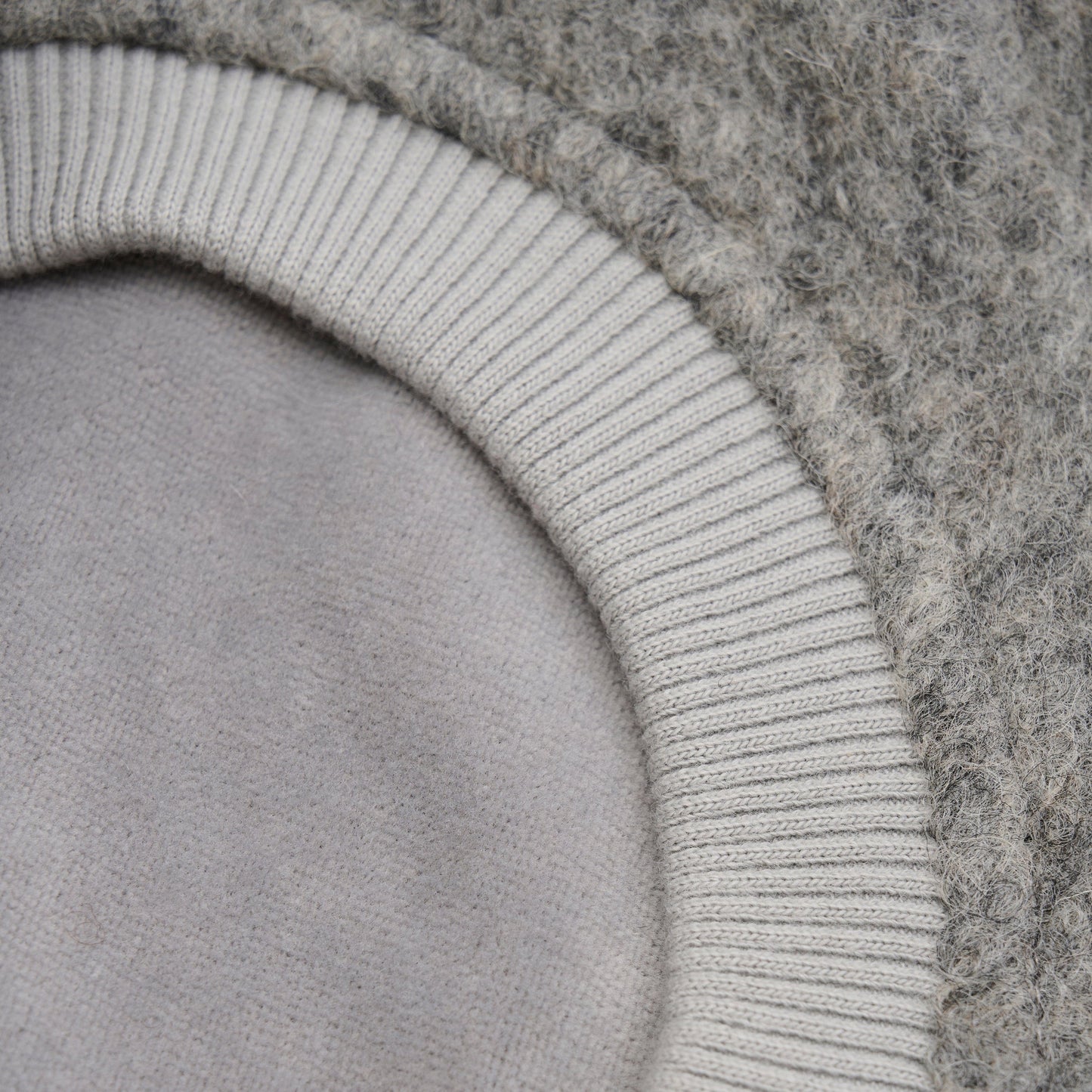 BIG BEAR Balaclava Wool Alpaca Pompoms Medium Grey Melange