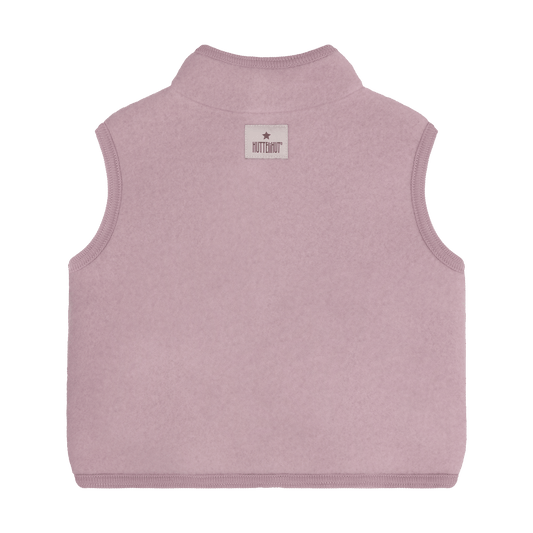 Huttelihut Merino Wool Fleece Vest Woodrose