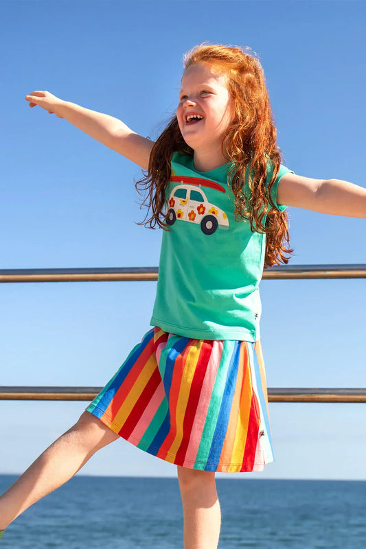 Alba Skort Strawberry Rainbow Stripe