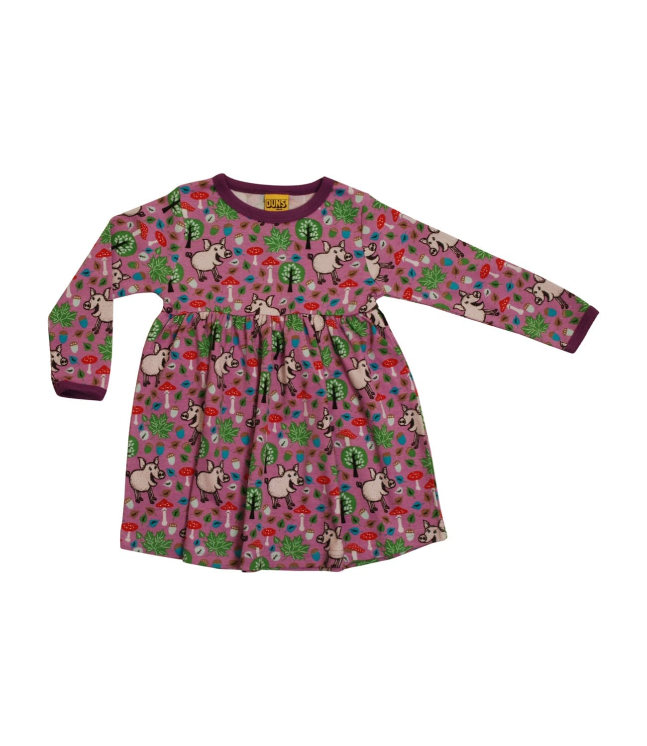 Pigs And Acorns Long Sleeve Gather Dress Violet Tulle