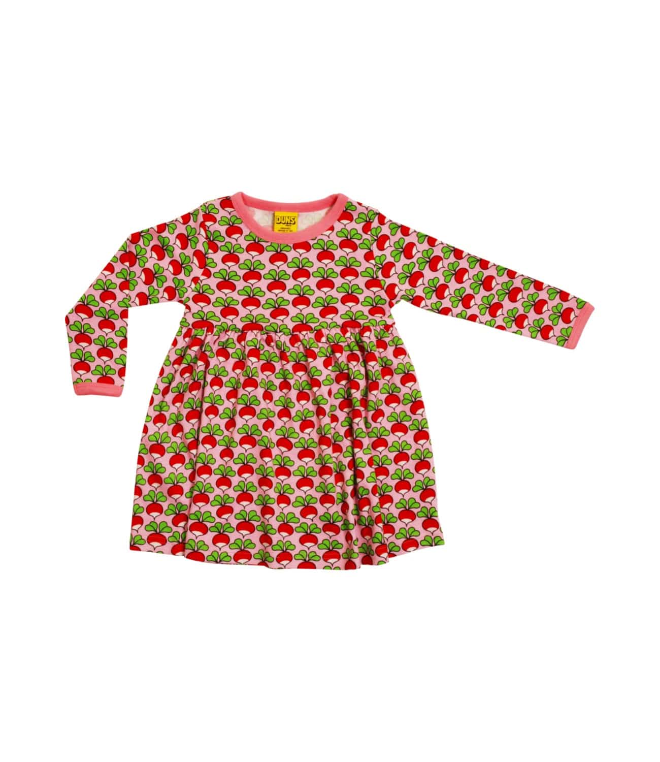 Radish Long Sleeve Gather Dress Prism Pink