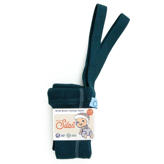 Wooly Footless Tights Blue Sapphire