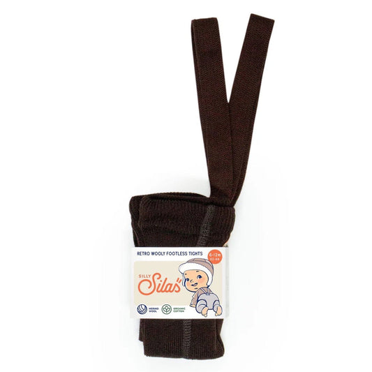 Wooly Footless Tights Espresso Brown