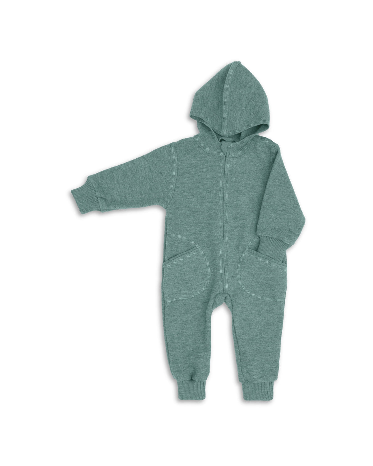 Engel Boiled Wool Overall Jade Melange