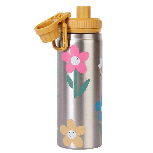 Insulated Water Bottle Fun Flowers