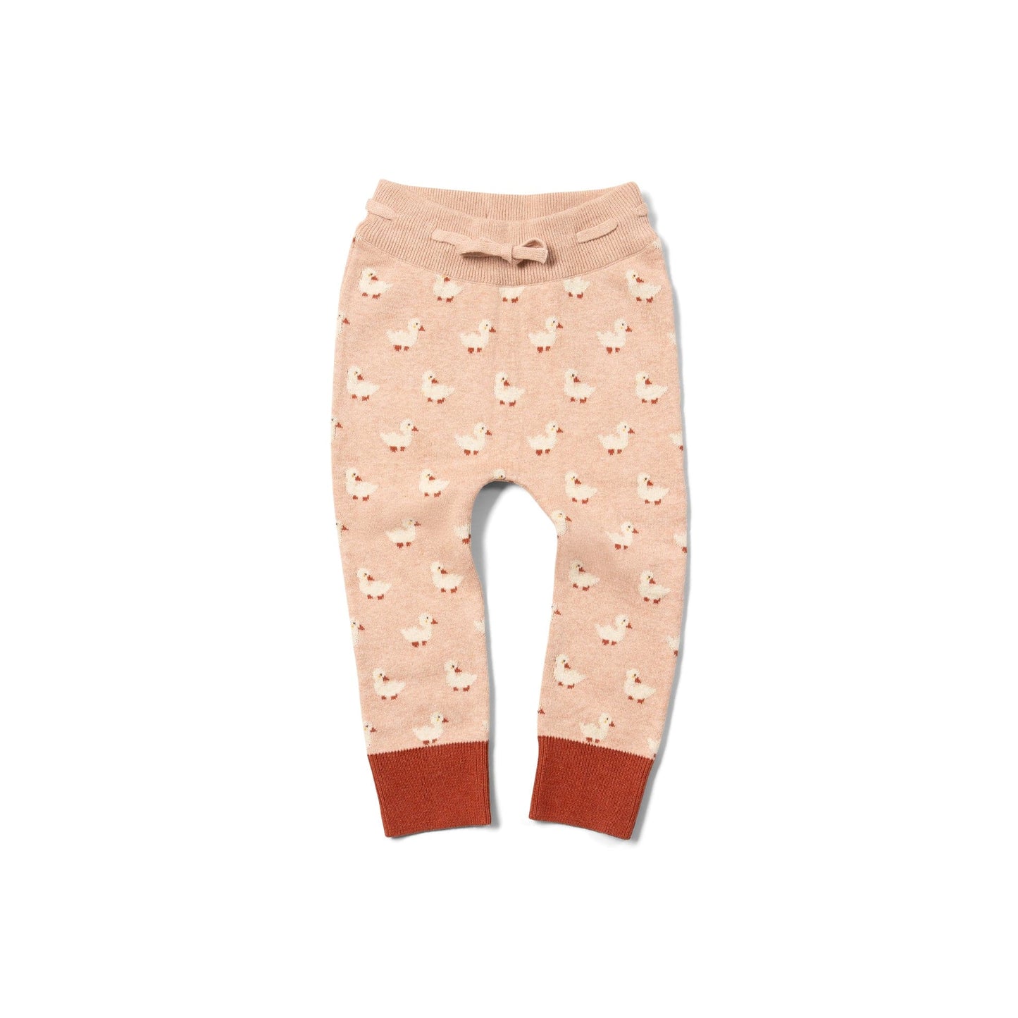 Little Ducks Tie Waist Knitted Joggers