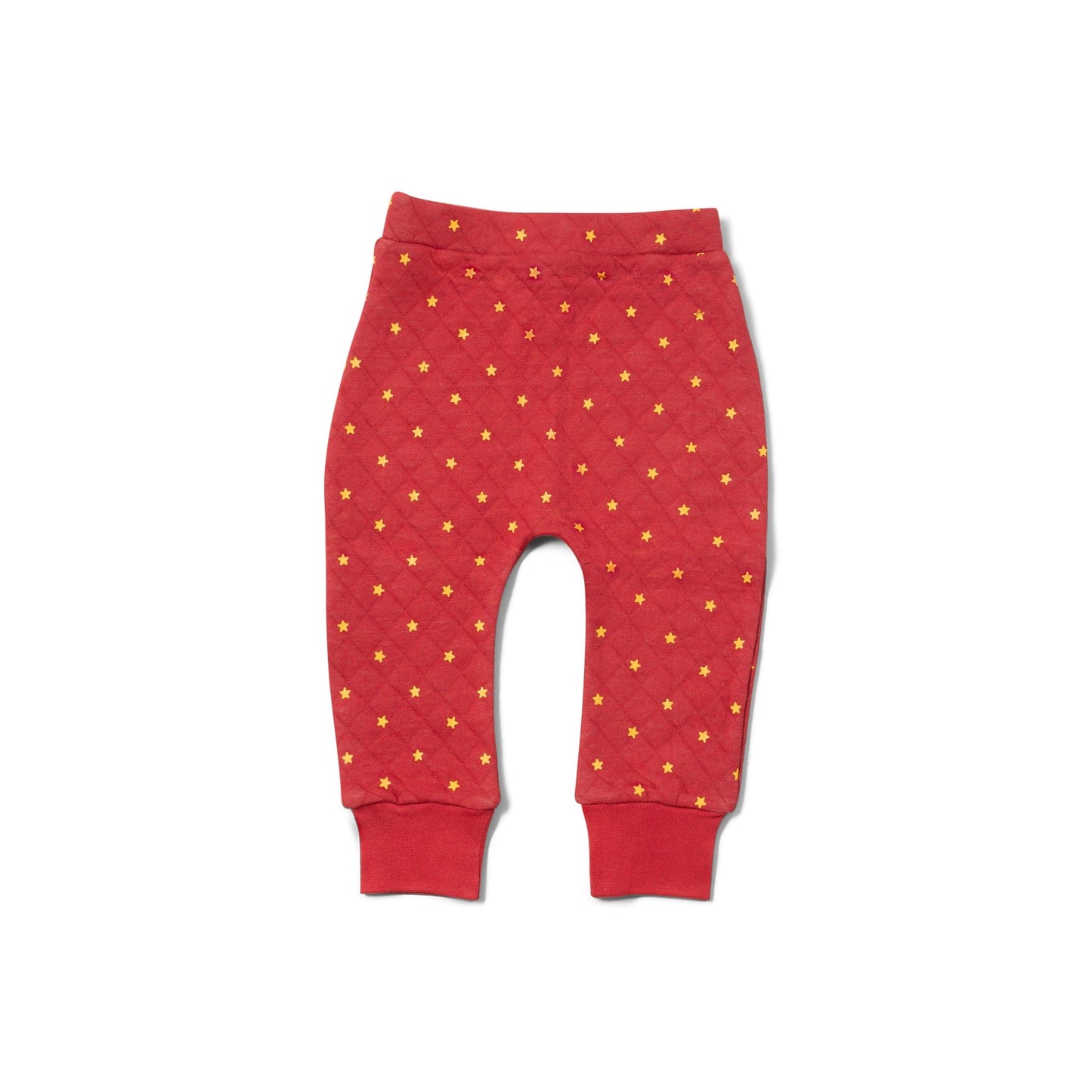 Red Stars Quilted Joggers