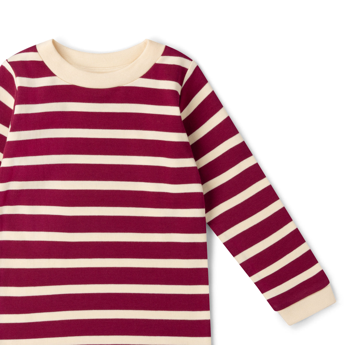 Little Green Radicals Berry Striped Long Sleeve T-Shirt