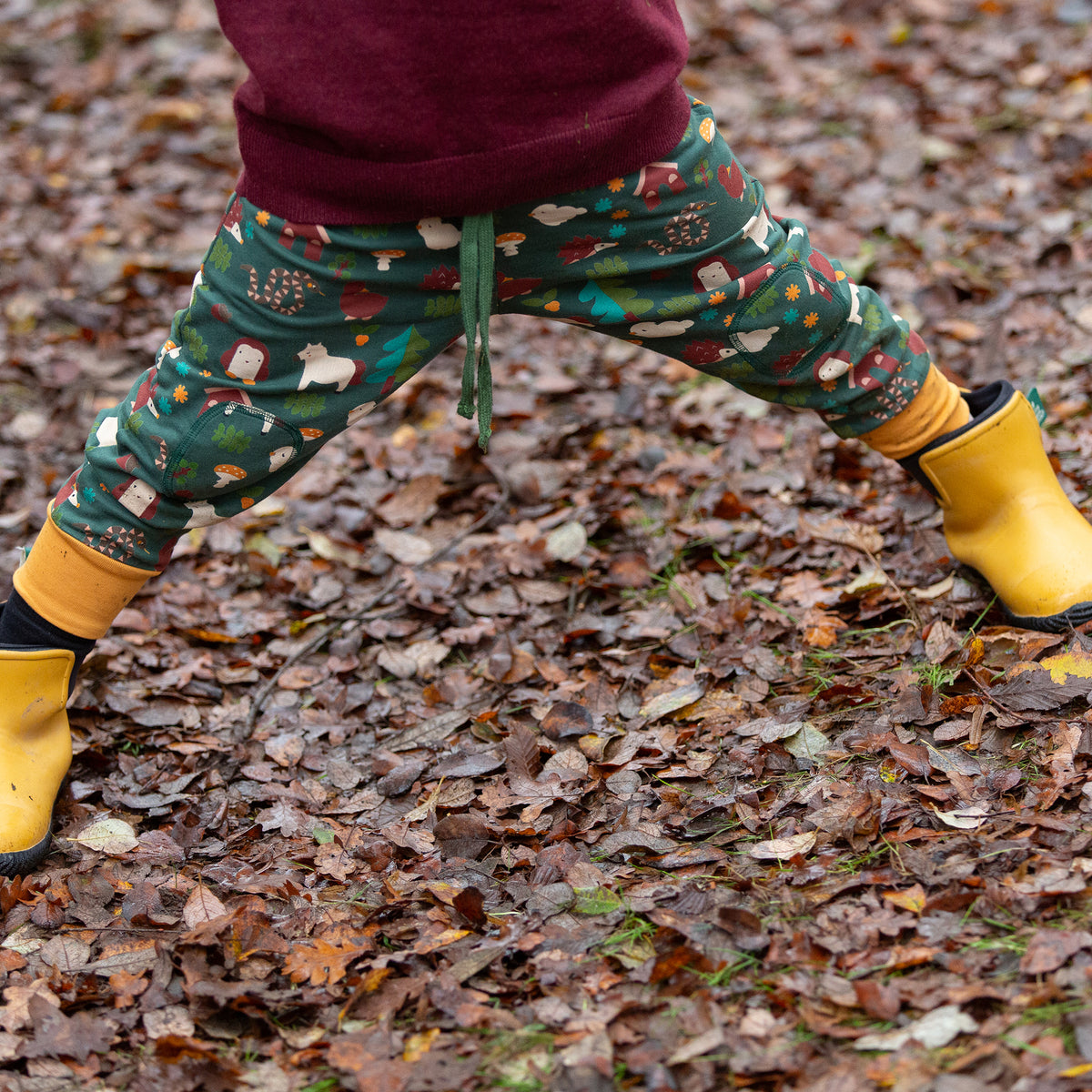 Little Green Radicals Woodland World Knee Patch Cosy Joggers
