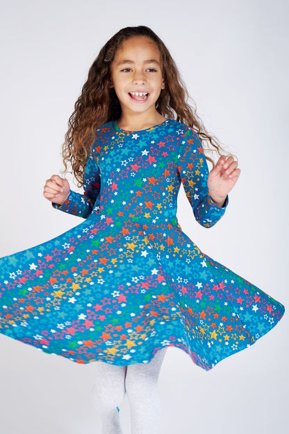 Sofia Skater Dress Rainbow Stars [only 2 to 3 Years left]