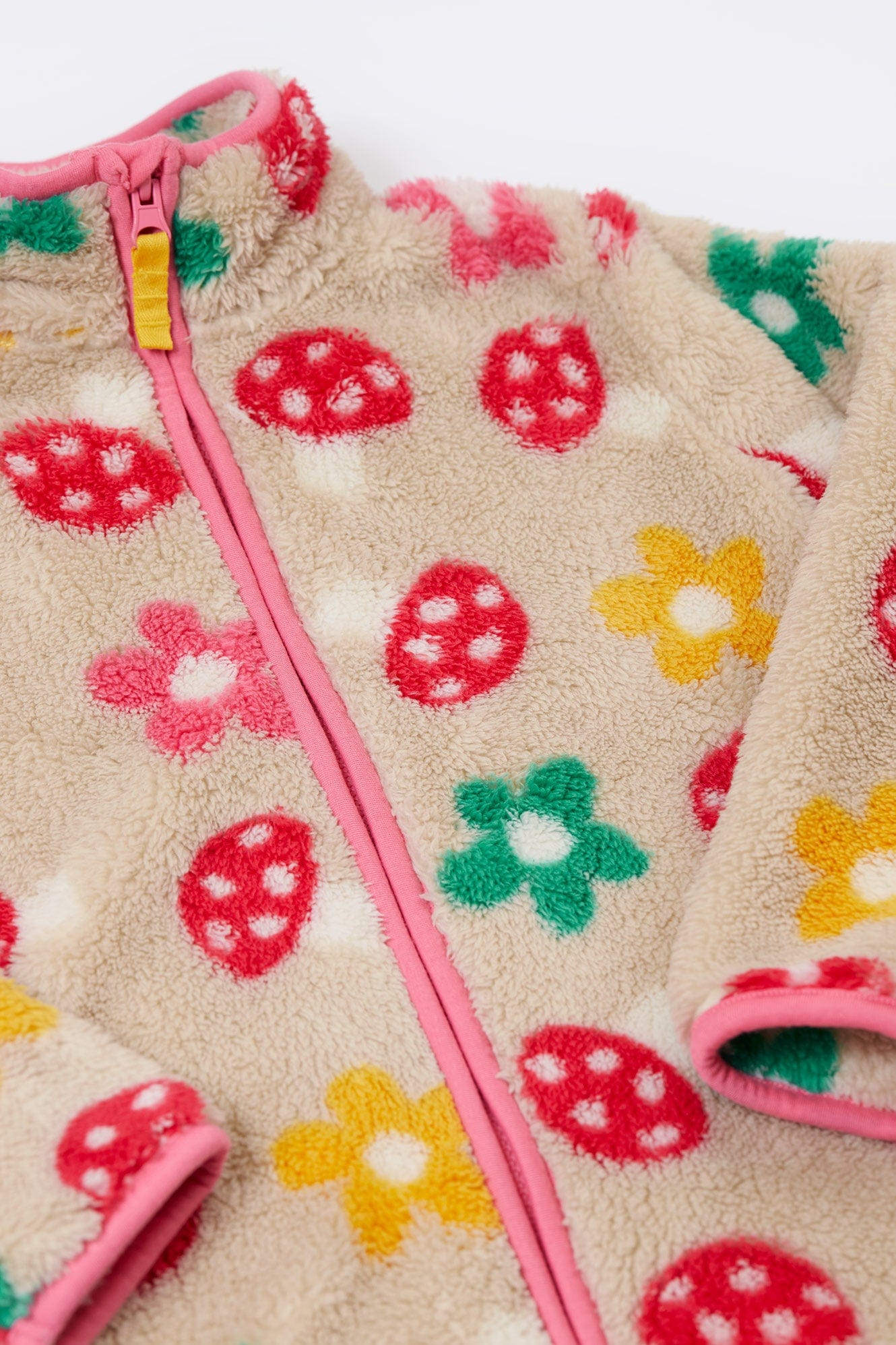 Zipped Ted Fleece Jacket Mushroom Field