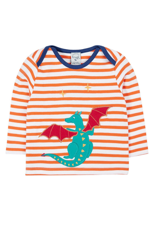 Bobby Applique Top Salamander Stripe/Dragon