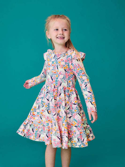 Frugi Annika Skater Dress Floral Flight
