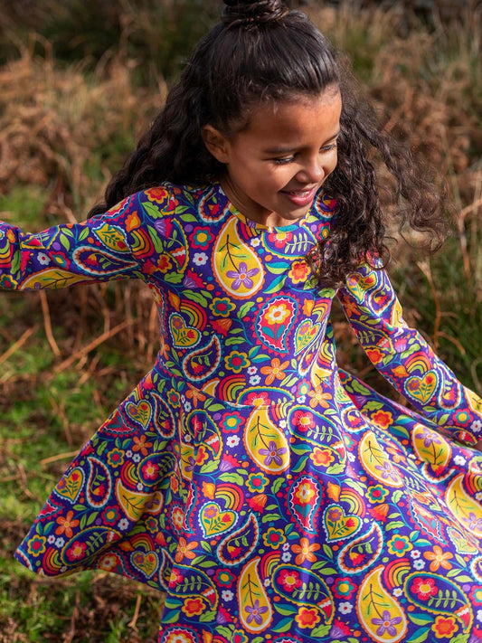 Frugi Sofia Skater Dress Pretty Paisley