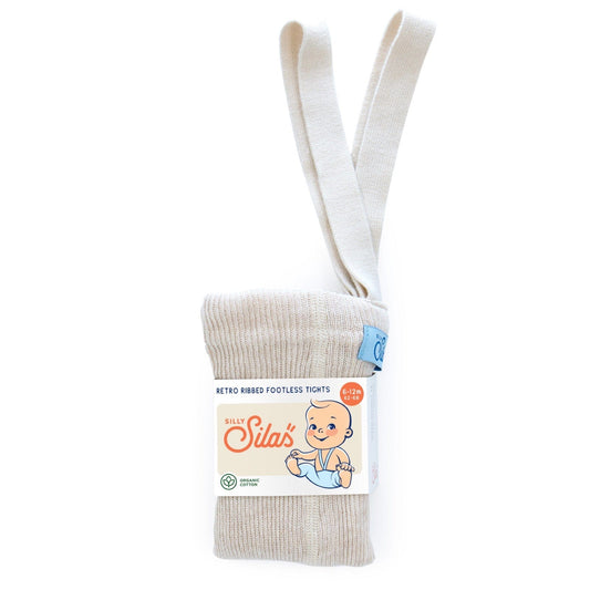 Footless Cotton Tights Cream Blend