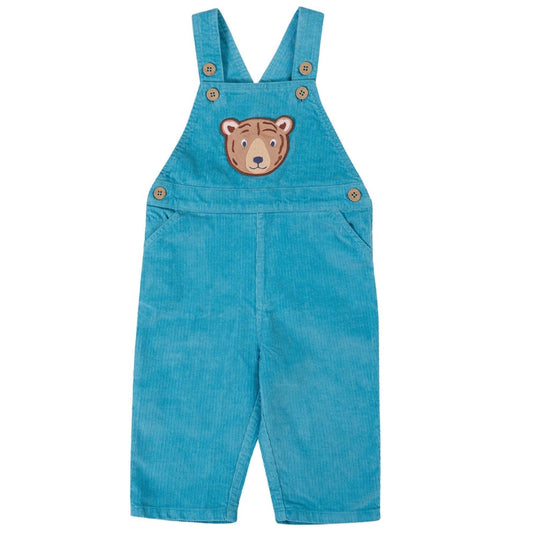 Durgan Bear Cord Dungaree Boat Blue