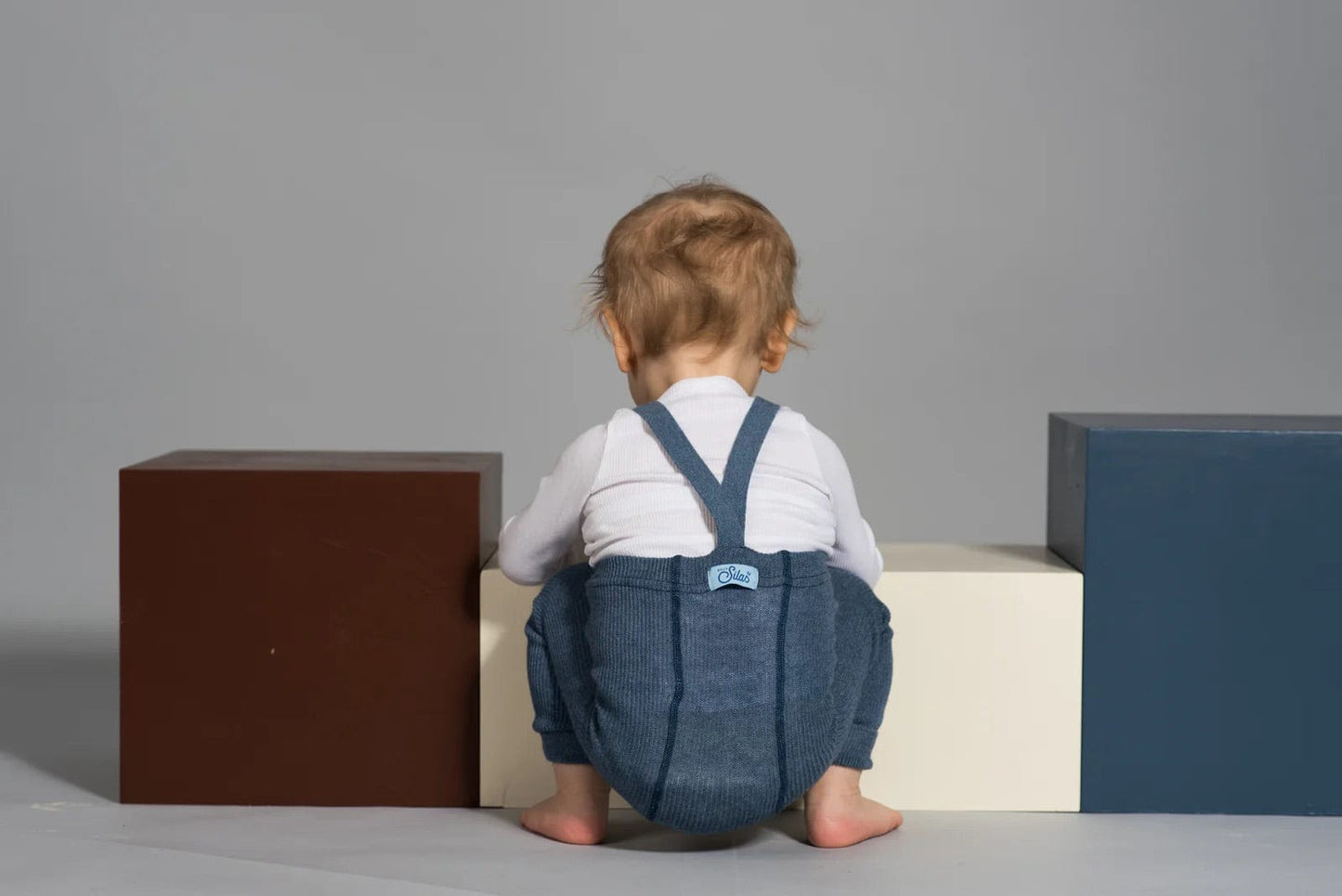 Footless Cotton Tights Steel Blue Blend