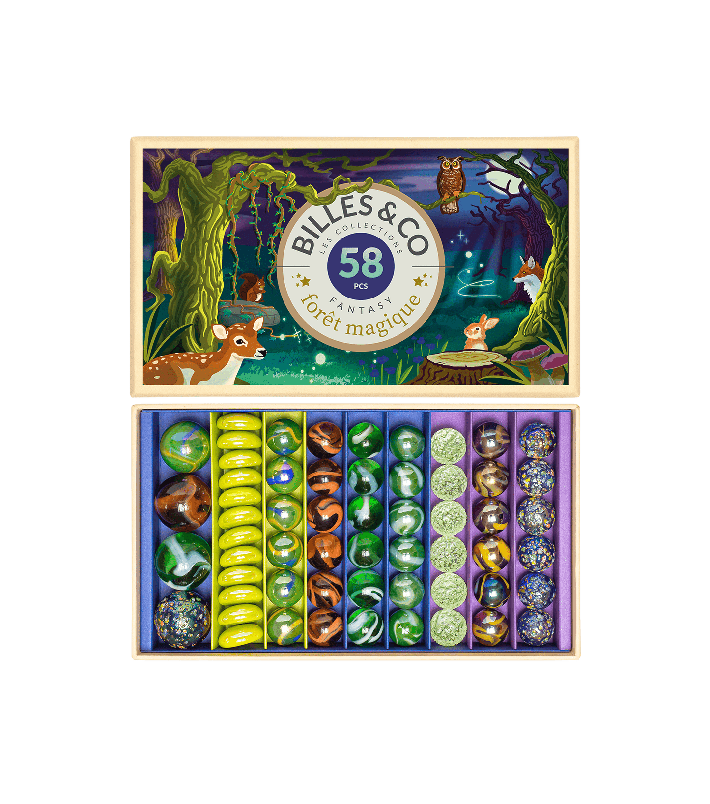 Magic Forest Marbles Box - 58 Pack