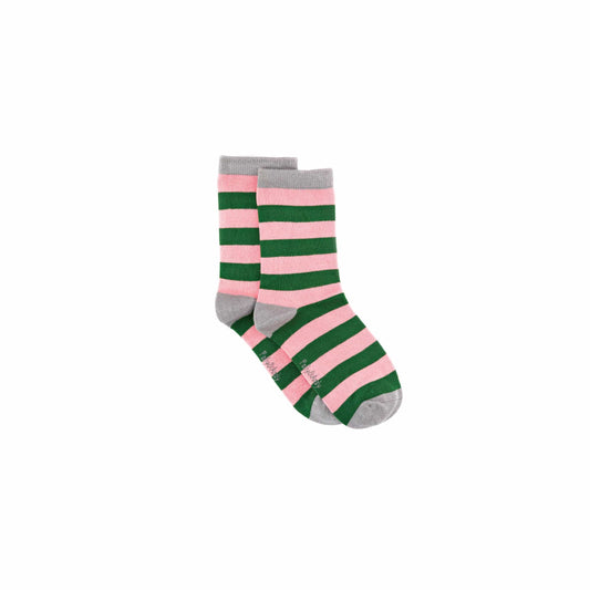 Bamboo Pink & Green Stripe Socks