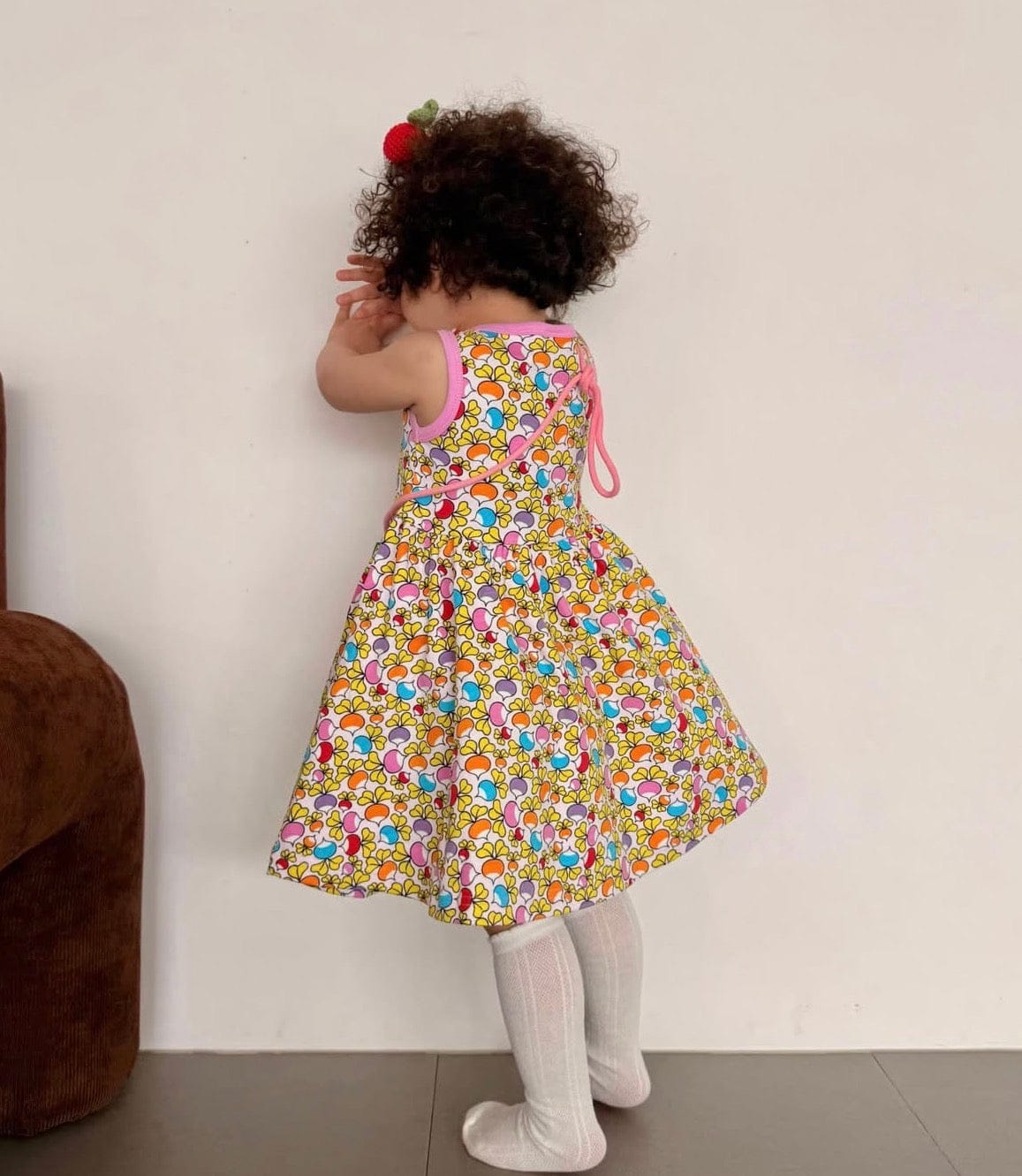 Jumbled Radish Sleeveless Gather Dress