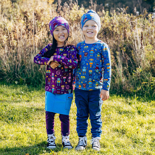Villervalla Robot Long Sleeve Shirt Atlantic Blue