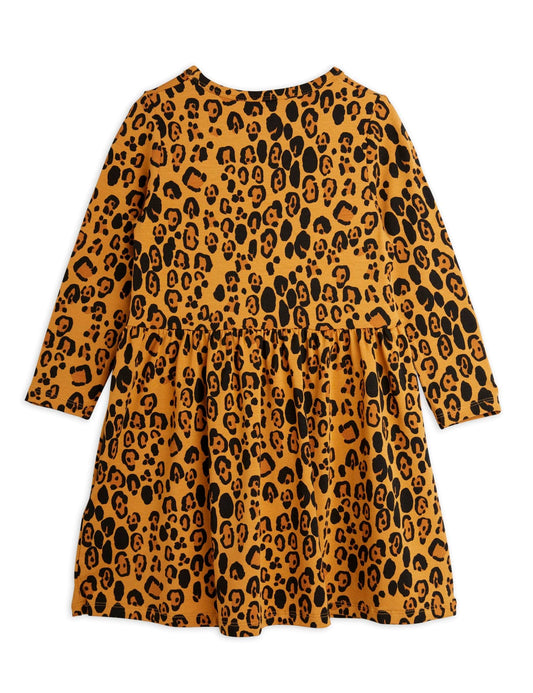 Basic Leopard Long Sleeve Dress