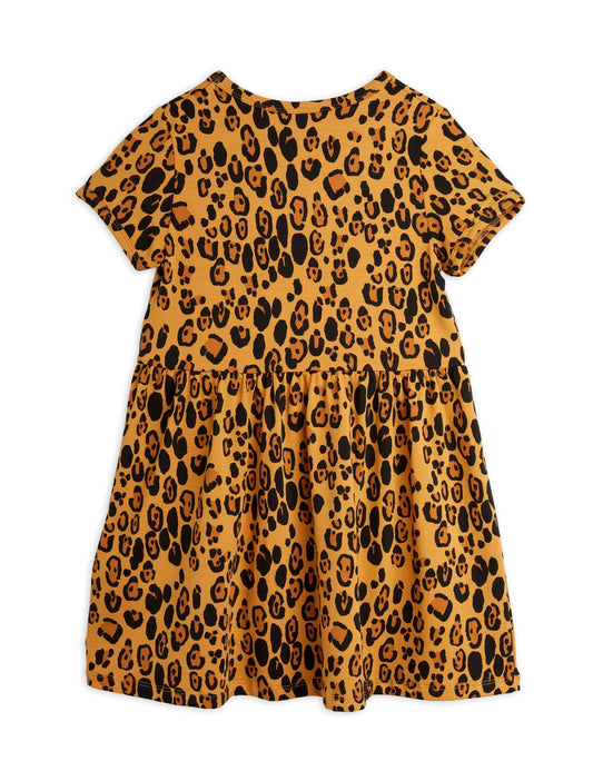 Basic Leopard Short Sleeve Dress