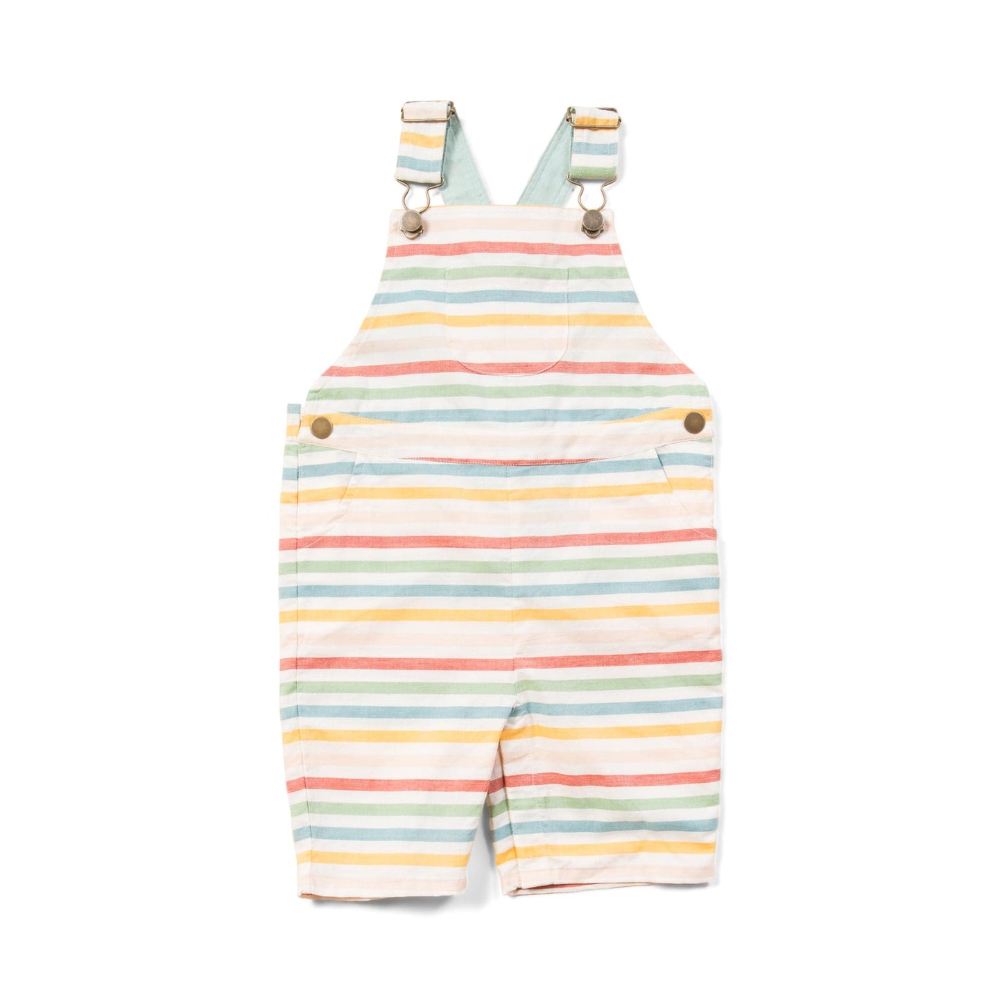 Rainbow Striped Dungaree Shorts [only 3-4 Years left]