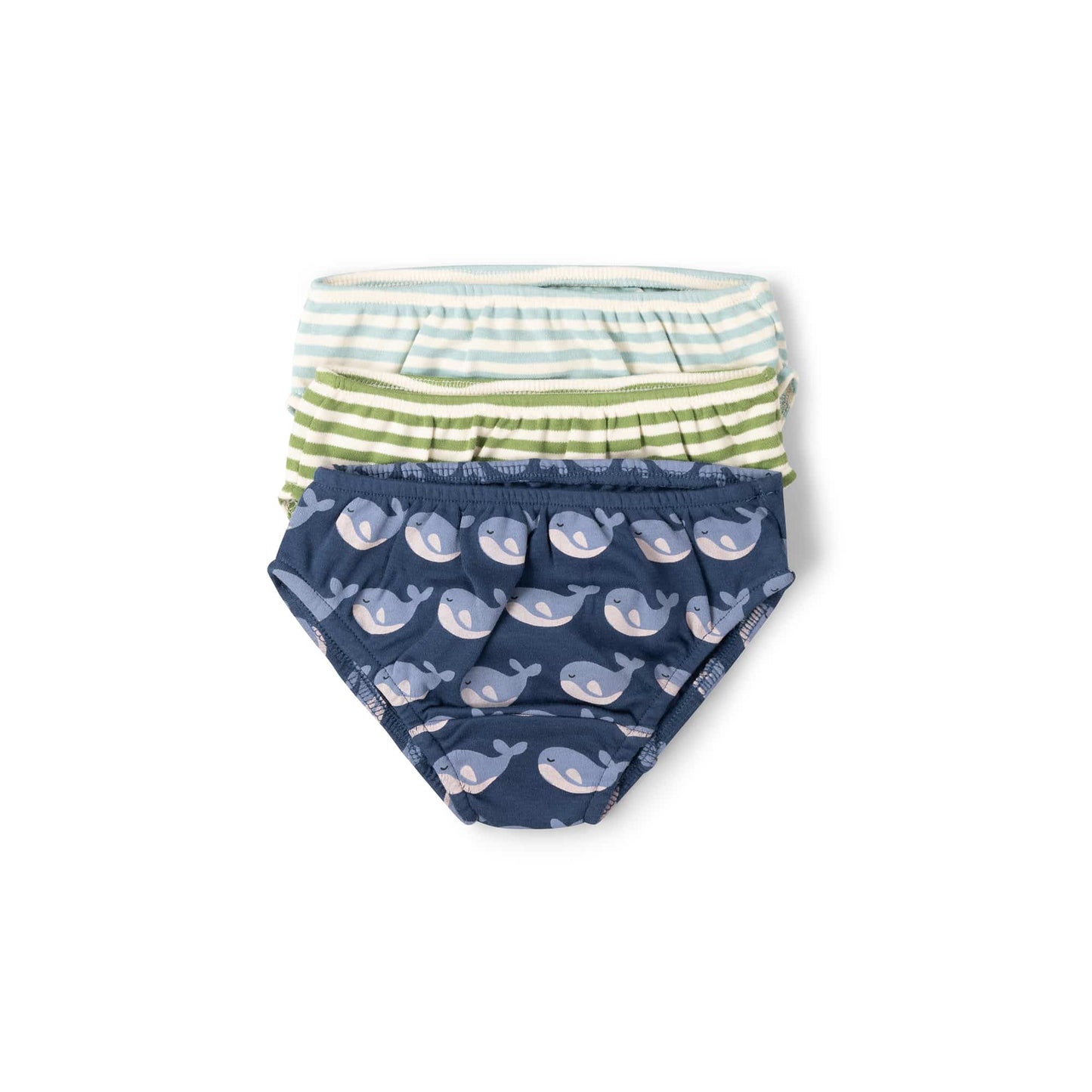 Little Green Radicals Singing Whales Organic Underwear Set 3 Pack