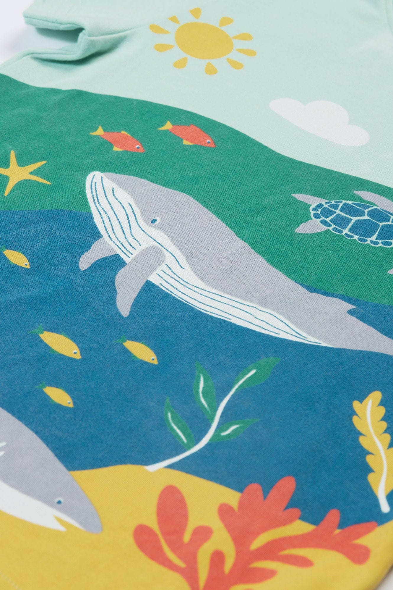 Iori Printed Short Sleeve Shirt Sea Life Scene