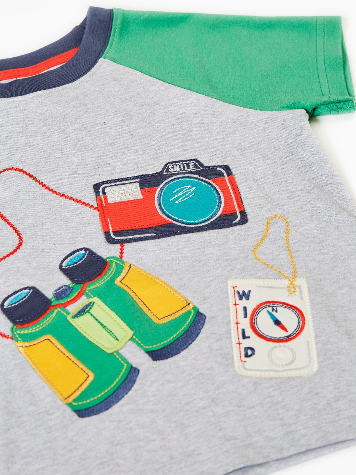 Renny Raglan T-Shirt Grey Marl/Adventure