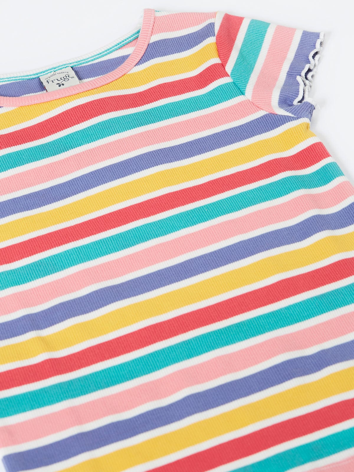 Frugi Rhian Rib T-Shirt Multi Stripe