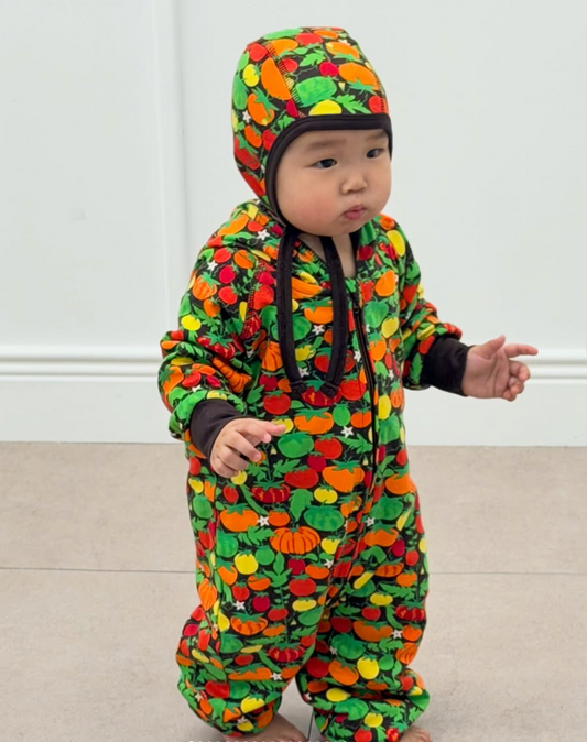 DUNS Hooded Suit Tomatoes Dark Brown