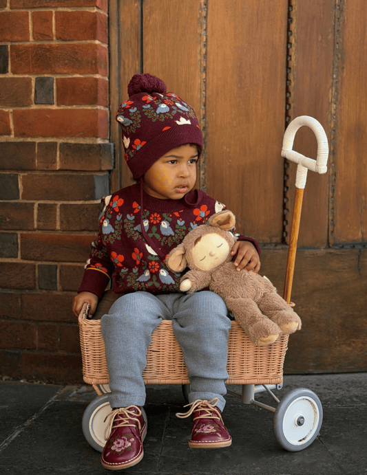 Little Green Radicals Folk Birds Organic Knitted Jumper