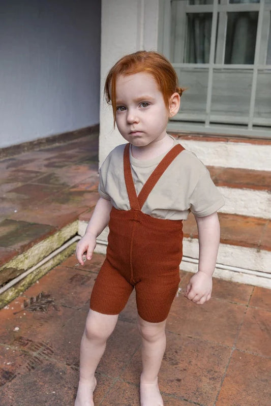 Shorty Cotton Tights Cinnamon