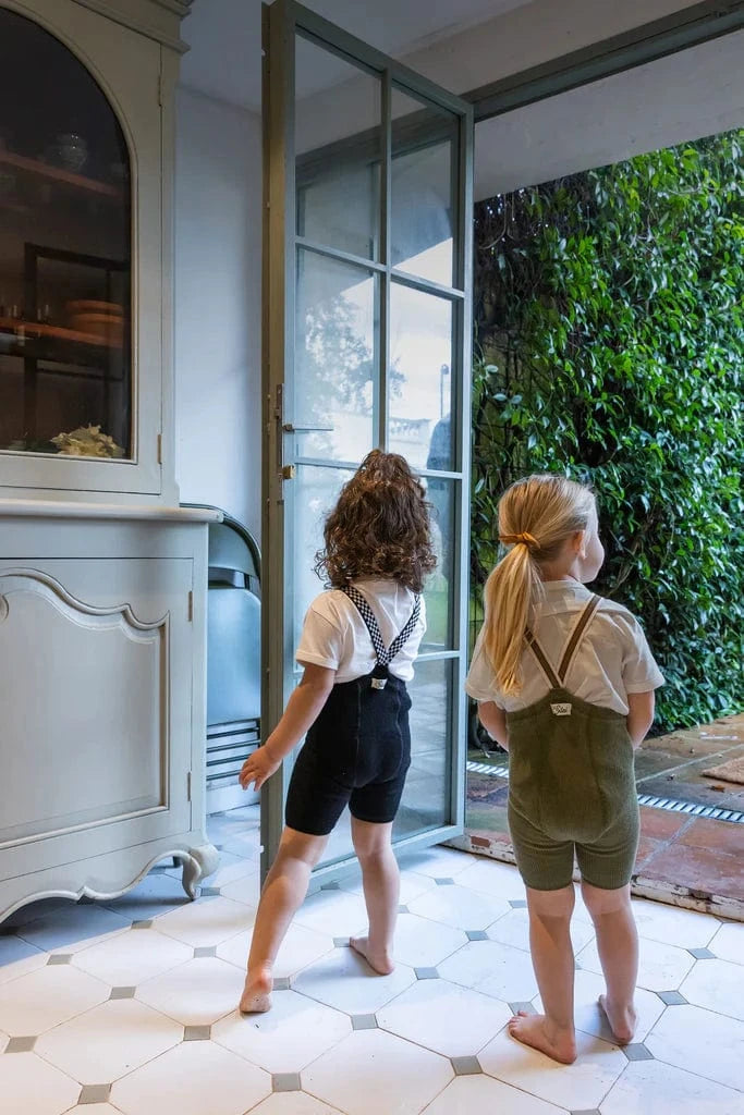 Shorty Cotton Tights Classic Black Checked