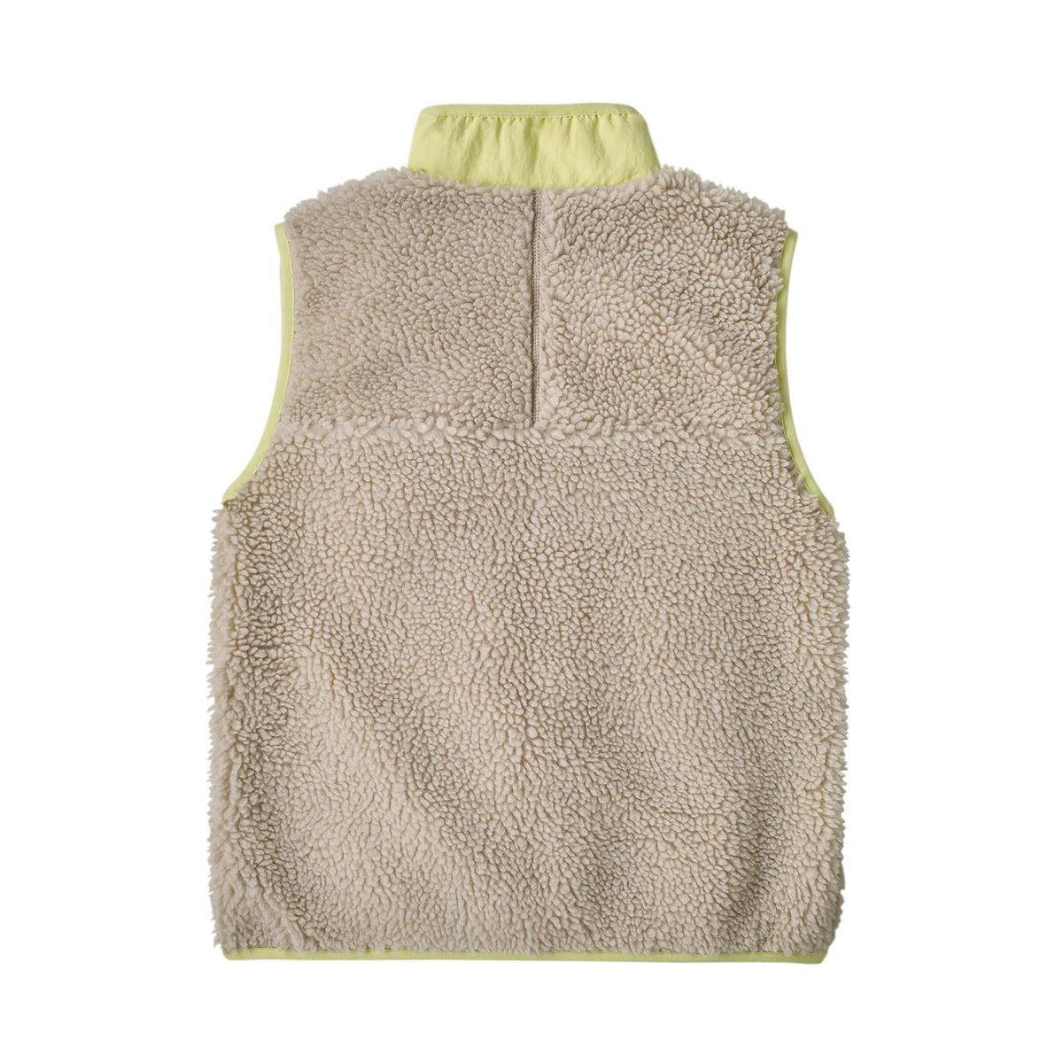 Kids' Retro-X® Fleece Vest Hut Tripper Label: Natural w/Vellum Green