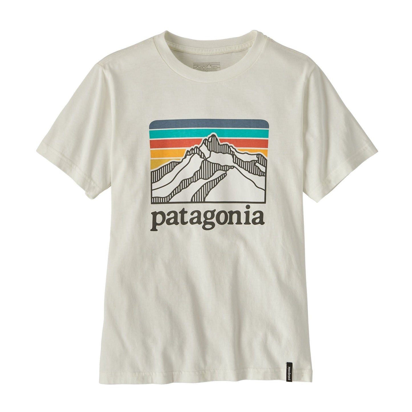 Kids' Graphic T-Shirt Line Logo Ridge: Birch White