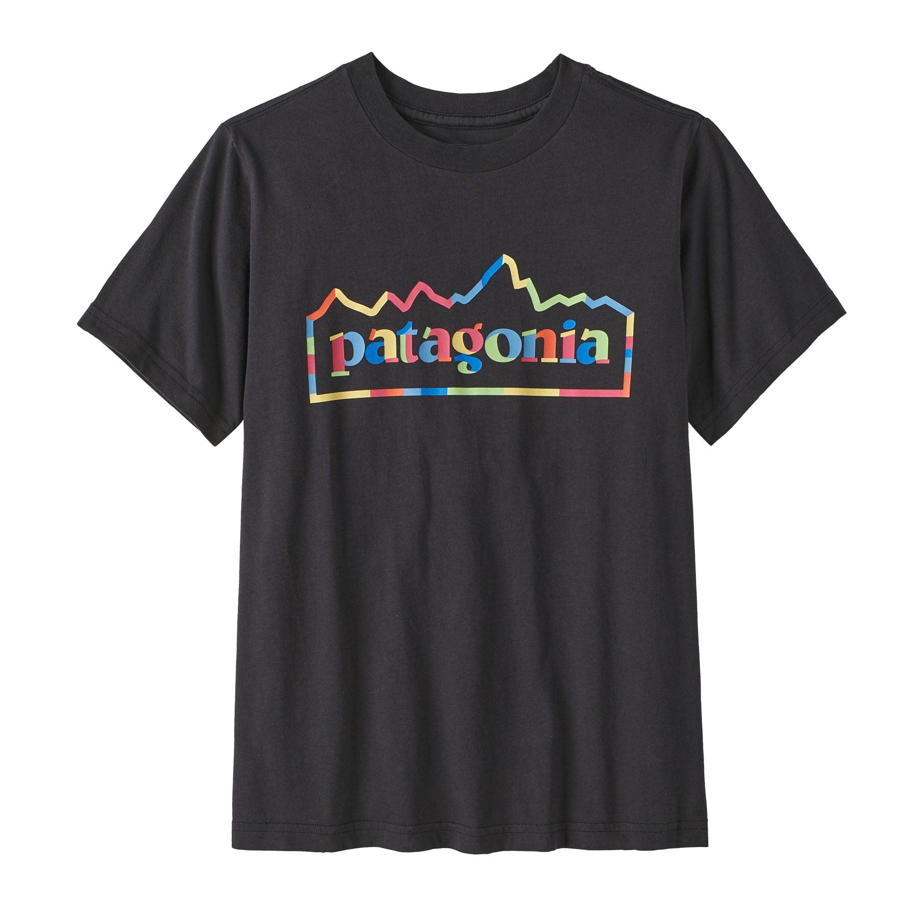 Patagonia Graphic T Shirt Kids L Unity Fitz Ink Black