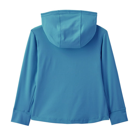 Baby Capilene® Silkweight Hoody Island Turtle: Shore Blue 40+ UPF