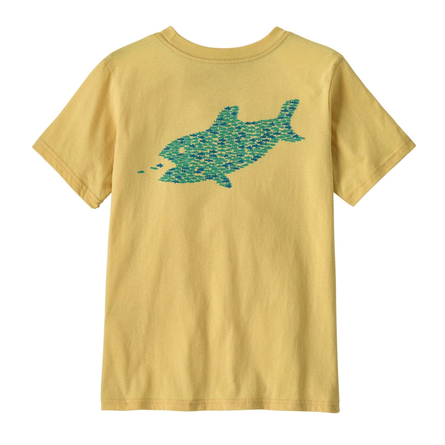 Kids' Graphic T-Shirt Eat the Bait: Limestone Yellow