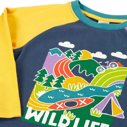 Horizon Raglan Top Navy Blue/Wildlife