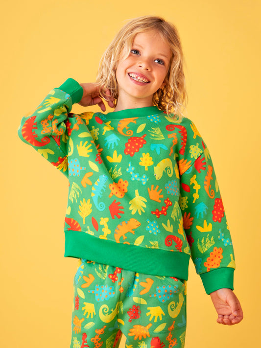 Frugi Superb Sweatshirt Chameleon Camp
