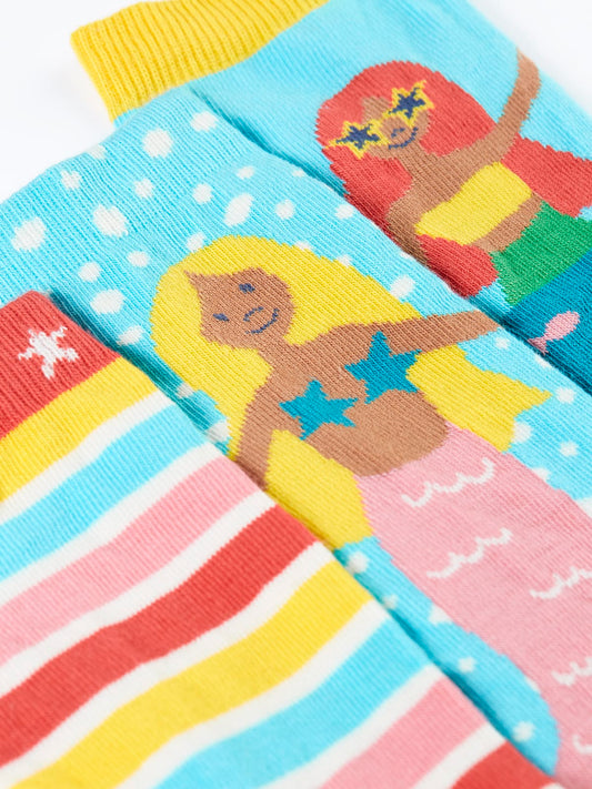 Frugi Rock My Socks 3 Pack Mermaid