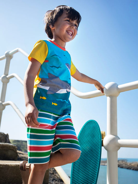 Frugi Sunny Shorts Summer Breton